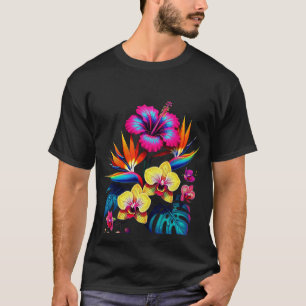Vintage-Botanik-All-Over-Muster-T-Shirt T-Shirt