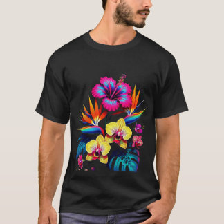 Vintage-Botanik-All-Over-Muster-T-Shirt T-Shirt