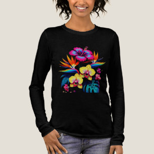 Vintage-Botanik-All-Over-Muster-T-Shirt Tri-Blend Shirt