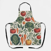Vintage-Botanik-Gemüsegarten-Muster Schürze (Vorderseite)