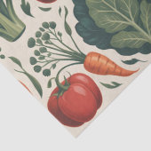 Vintage-Botanik-Gemüsegarten-Muster Seidenpapier (Detail)