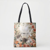 Vintage-Botanik-Katzenmutter-Gesellschaft Florale  Tasche (Vorderseite)
