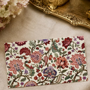 Vintage-Botanik-Paisley-Blumenmuster – Ornamentier Visitenkarte