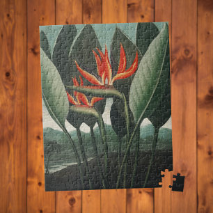 Vintage-Botanik-Paradiesvogel-Puzzle Puzzle