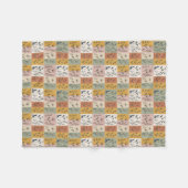 ​Vintage Botanik-Patchwork-Blumen-Decke Fleecedecke (Vorderseite (Horizontal))