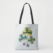 Vintage-Botanik-Shamrock-St.-Patrick-Tasche Tasche (Vorderseite)