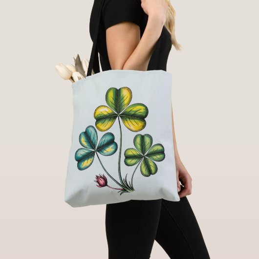 Vintage-Botanik-Shamrock-St.-Patrick-Tasche Tasche (Von Nahem)