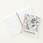 Vintage Botanik und Butterfly | Unser Hochzeitstag Notizblock (Innenseite)