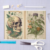 Vintage Botanik und Knochen Buch 3 Decoupage Seidenpapier (Handwerk)