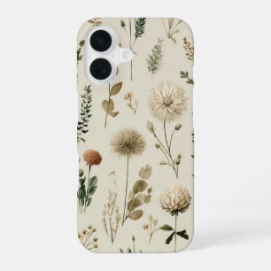 Vintage-Botanik-Wildblumen- und Kräuter-Handyhülle iPhone 16 Hülle