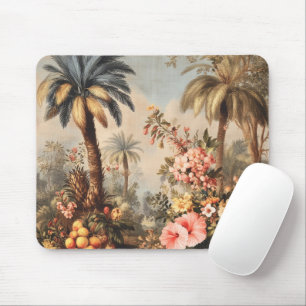 Vintage-Botanikszene mit Palmen Mousepad
