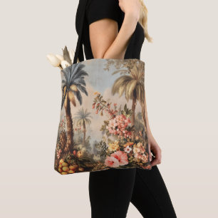 Vintage-Botanikszene mit Palmen Tasche