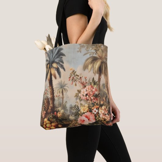 Vintage-Botanikszene mit Palmen Tasche (Von Nahem)