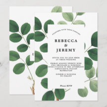 Vintage botanisch-grüne Hochzeit