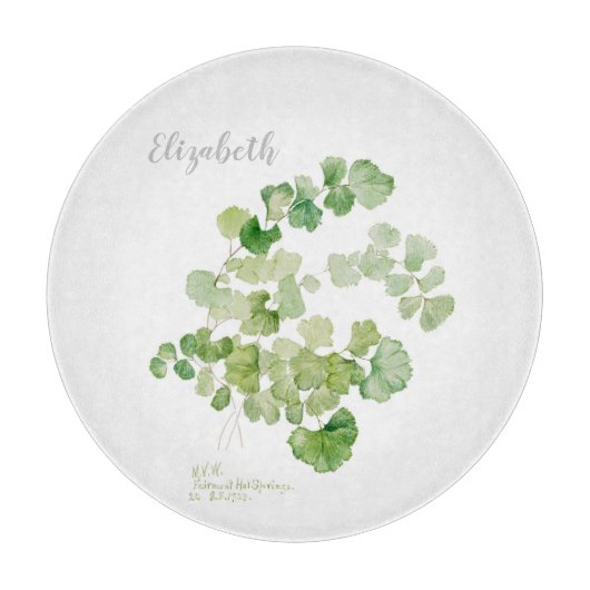 Vintage botanische Aquarellmalerei Schneidebrett (Vorderseite)