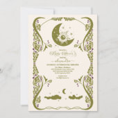 Vintage botanische Babydusche Einladung (Vorderseite)