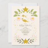 Vintage botanische Babydusche Einladung (Vorderseite)