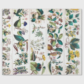 Vintage botanische Bildungstabelle Geschenkpapier (Flach)