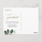 Vintage botanische Blätter Beige Foto Abschluss Postkarte (Rückseite)