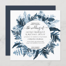 Vintage botanische Blaue Vegetation