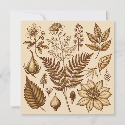 Vintage botanische Bliss (Rückseite)