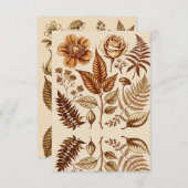 Vintage botanische Bliss Begleitkarte (Vorne/Hinten)