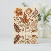 Vintage botanische Bliss Begleitkarte (Stehend Vorderseite)
