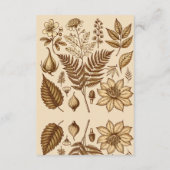 Vintage botanische Bliss Begleitkarte (Rückseite)