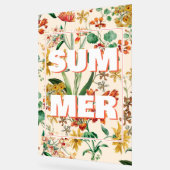 Vintage botanische Blume Acrylschild (Winkel)