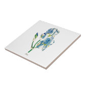 Vintage botanische Blume Fliese (Seite)