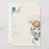 Vintage Botanische Blume Hochzeit Einladung (Rückseite)