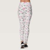 Vintage botanische Blume Leggings (Rückseite)
