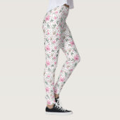 Vintage botanische Blume Leggings (Rechts)