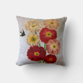 Vintage botanische Blume Schlucken Bird Rustikal B Kissen