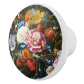 Vintage Botanische Blume und Obst Keramikknauf (Rechts)