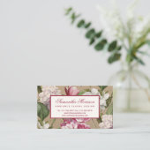 Vintage botanische Blume Visitenkarte (Stehend Vorderseite)