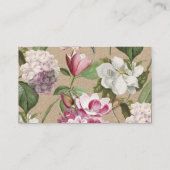 Vintage botanische Blume Visitenkarte (Rückseite)
