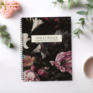 Vintage Botanische Blumen Personalisierte Komposit Notizblock