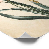 Vintage Botanische Blumenbeuteldrucke Poster (Ecke)