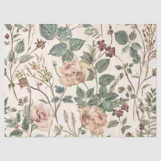 Vintage Botanische Blumengarten-Geschenkverpackung Seidenpapier