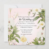 Vintage Botanische Blumenhochzeit auf der Rosengal Einladung (Vorderseite)