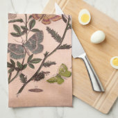 Vintage botanische Blumenillustrations-Wildblumen Handtuch (Viertel Falte)