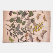 Vintage botanische Blumenillustrations-Wildblumen Handtuch (Horizontal)