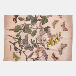 Vintage botanische Blumenillustrations-Wildblumen Handtuch