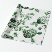 Vintage botanische Blumentoilette Geschenkpapier (Ungerollt)