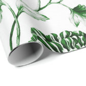 Vintage botanische Blumentoilette Geschenkpapier (Rolleneckpunkt)