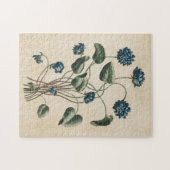 Vintage Botanische Blumenviolette Puzzle (Horizontal)