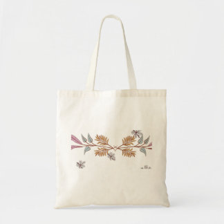 Vintage Botanische Blumenzweig-Leinwand-Tasche Tragetasche