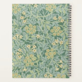 Vintage botanische Blüten Aquamarin und grün Planer (Rückseite)