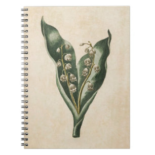 Vintage botanische Blütenlandschaft Notizblock